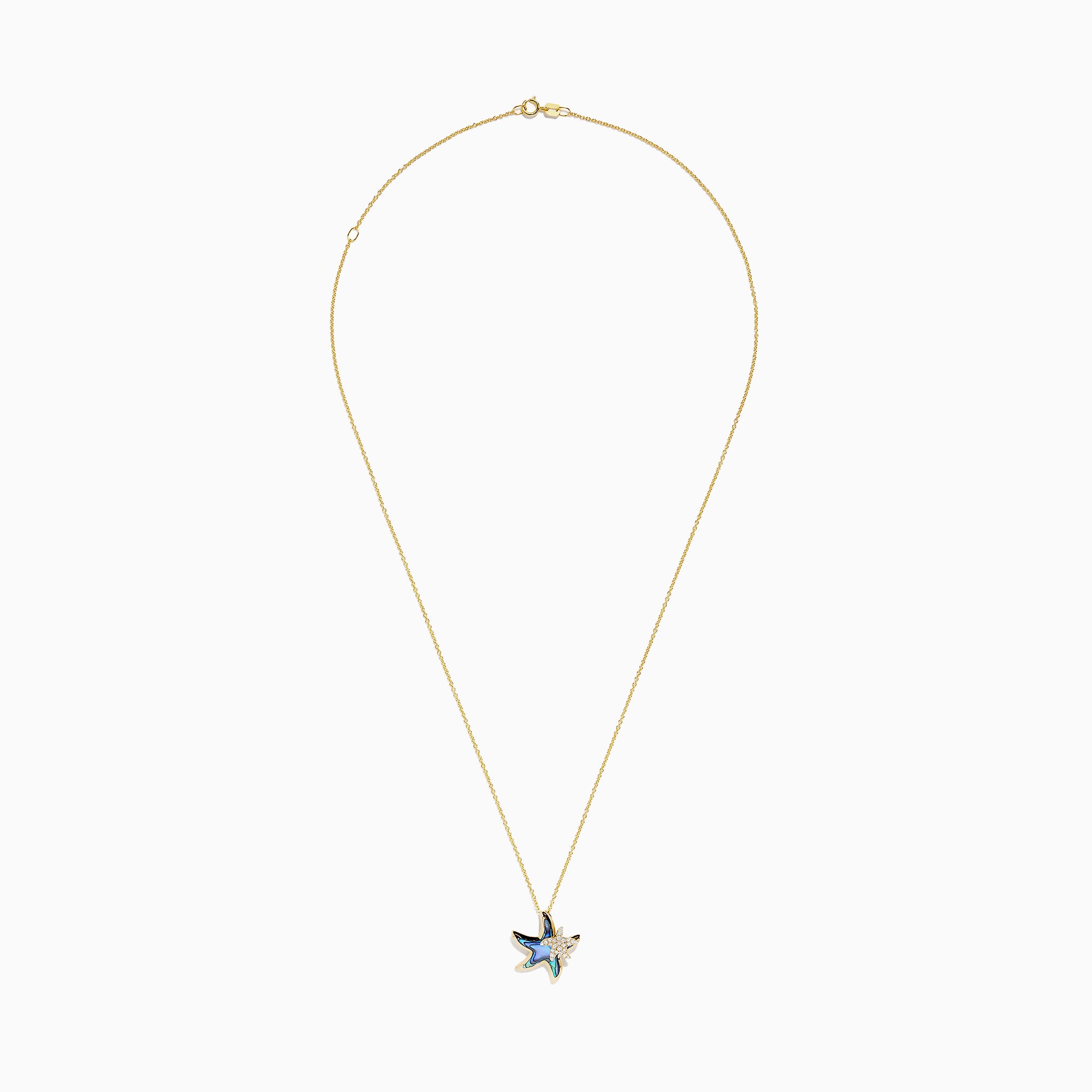 EFFY Sterling Silver Diamond Starfish Pendant Necklace - 0.14ct. |  Nordstromrack